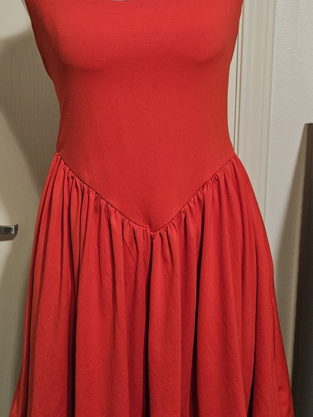 Red Tie-Waist Maxi Dress Like New
